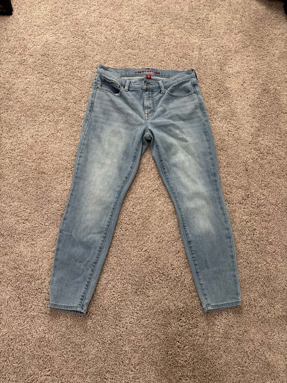 Lucky Brand Ava Mid Rise Skinny Jeans, Light Wash, Size 8/29